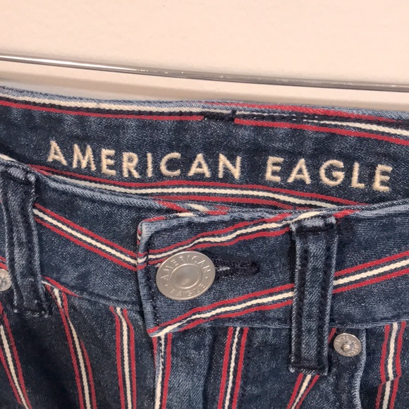 π American Eagle Denim Stripe Mini Skirt XS - Picture 3 of 7